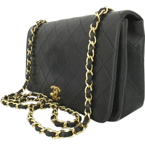 8792107BB (X6) Chanel Shoulder Bag Matelasse CC Black Lambskin - Picture 3 of 13